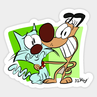 Maxwell Manx and Marty Mutt Sticker